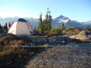 tenting on top of Crest Mountain