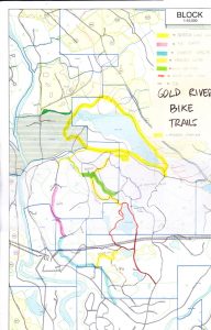 map of mountain bike trails in Gold River