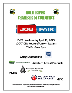 image of the job fair announcement